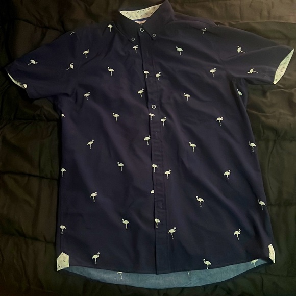Navy Blue button up shirt - Picture 1 of 2